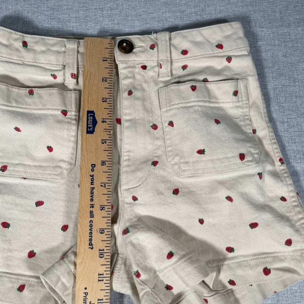 Madewell Strawberry Print High Rise Denim Shorts Womens Size 24 - Picture 9 of 13